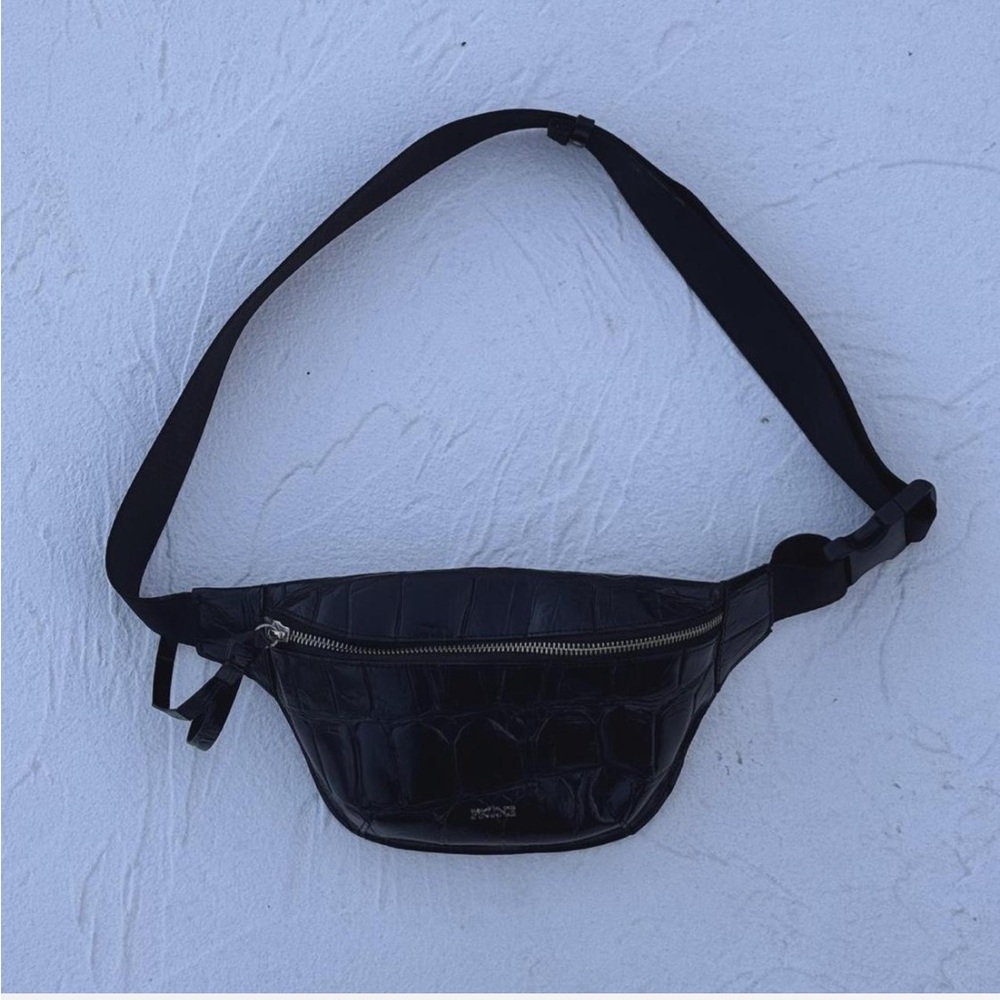 Prune Black Leather Bag